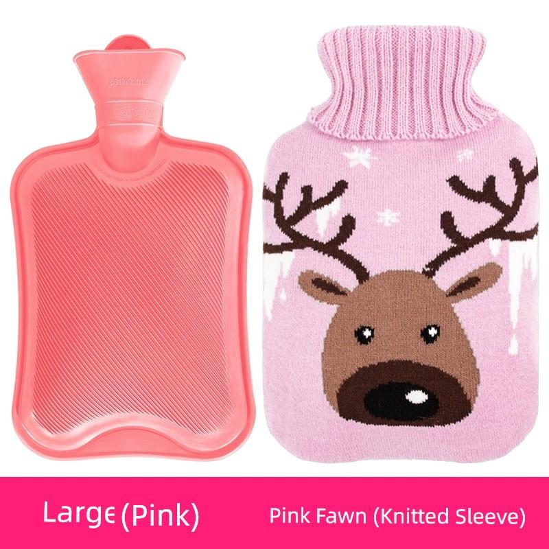 Hot Water Bottle for Bed Use, Warm Water Bag for Warming Feet, Filling with Water, Large Size for Sleeping in Bed, Thickened and Explosion-Proof