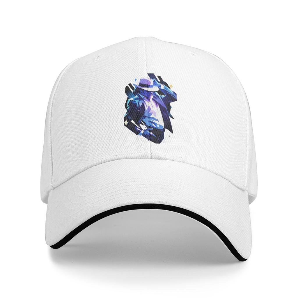 MJ Sparkling Glove Portrait Baseball Caps Casual Music Sandwich Caps Unisex Women Adjustable Sun Hat Outdoor