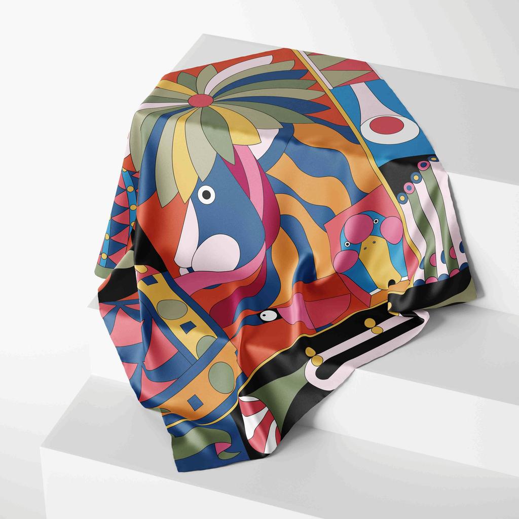 70cm*70cm Design Fashion  Kerchief  Women  Cotton Print Scarf Beach Hijab Scarf Lady  Wraps and Shawls Musulman Headband