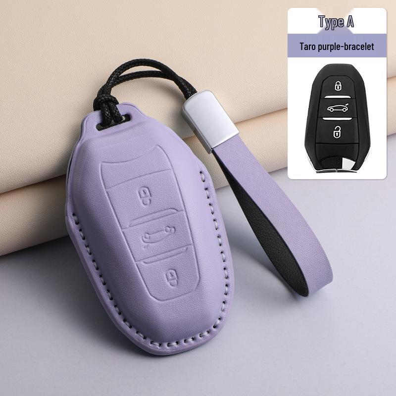 Peugeot Key Cover for 408X, 2008/4008/5008, Purple Textured for 508Lphev/408.