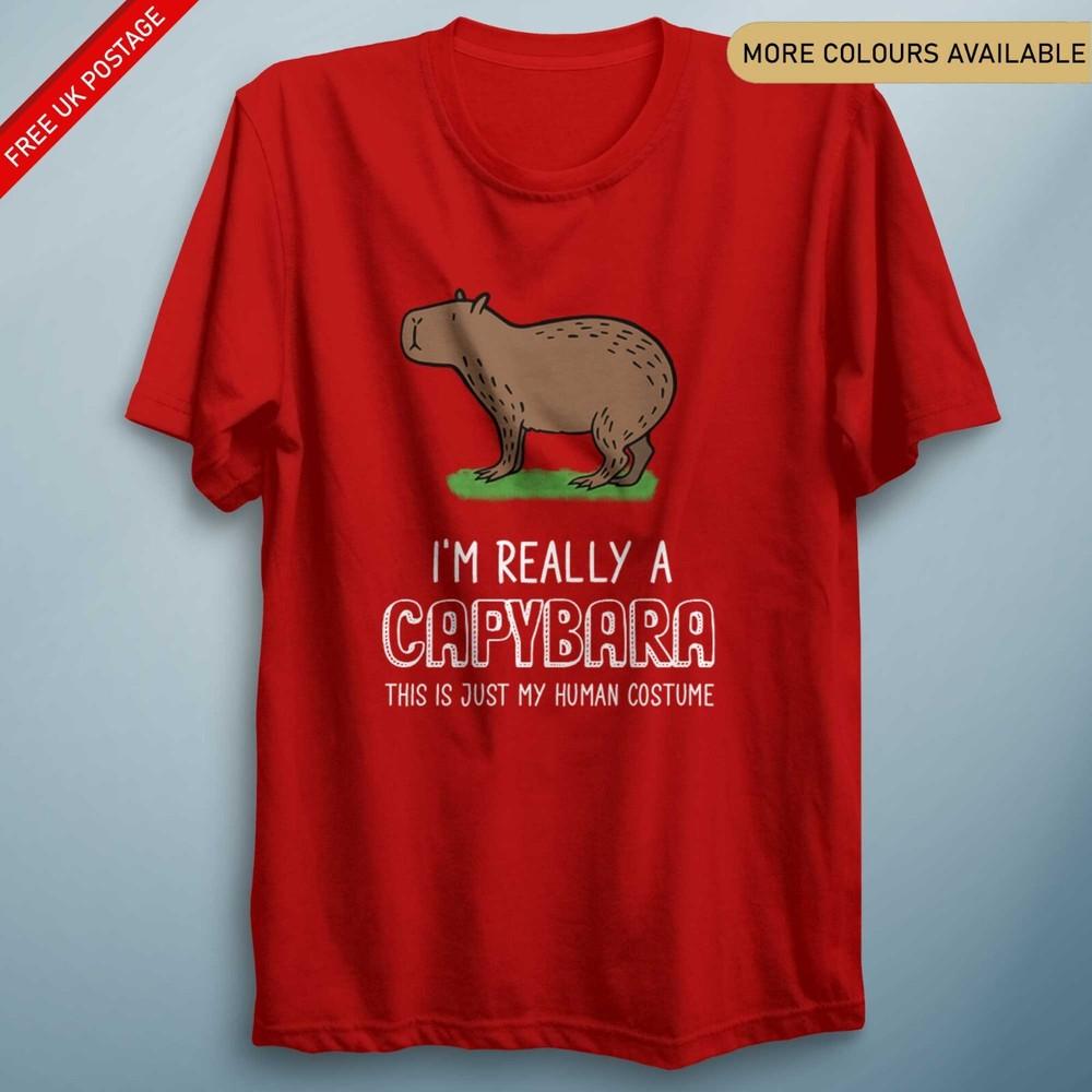 Kids Capybaras Shirt Im Really A Capybara Gifts Capybara Tee Unisex Animal Top