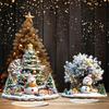 Seasonal Home Accents Christmas Village Houses Table Decoration, Snow Scene Patterns 2D Acrylic Santa Claus Hanging Decor Ornament, Decorative
