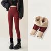 Анкара Красный Женские Зимние Леггинсы с Высокой Посадкой на Флисовой Подкладке Толстые Теплые Термо Колготки Штаны для Йоги