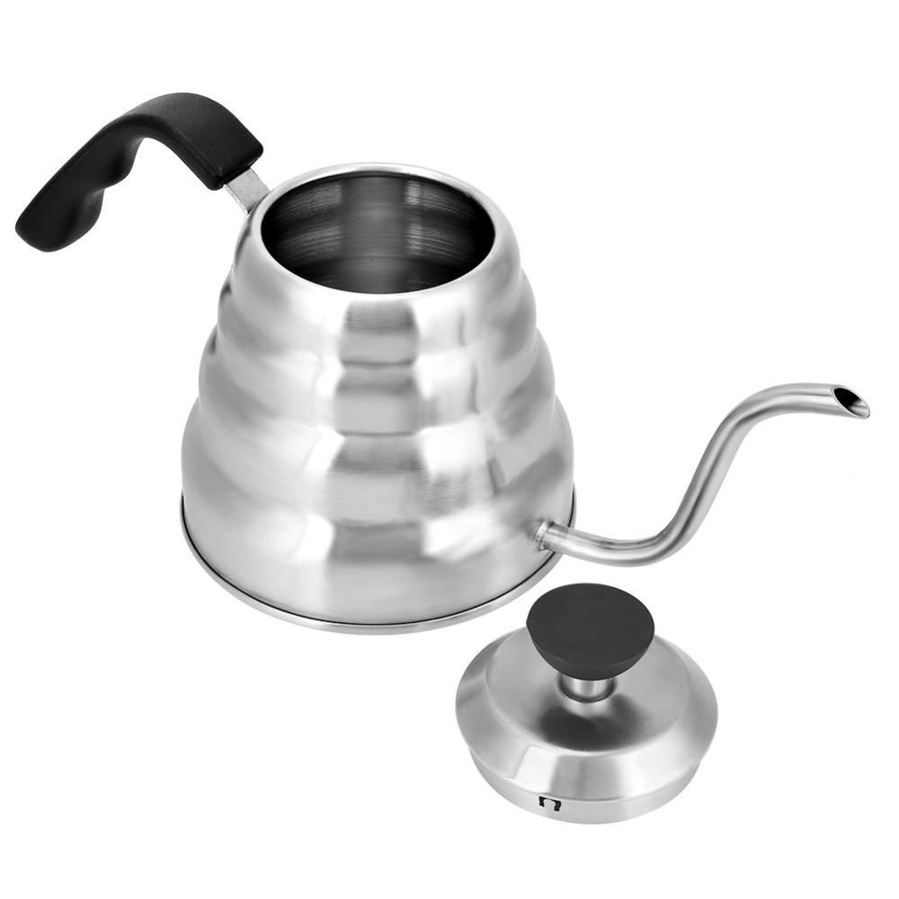 1000ml Capacity Gooseneck Kettle Stainless Steel Body Stainless Steel Teapot Coffee Brewing