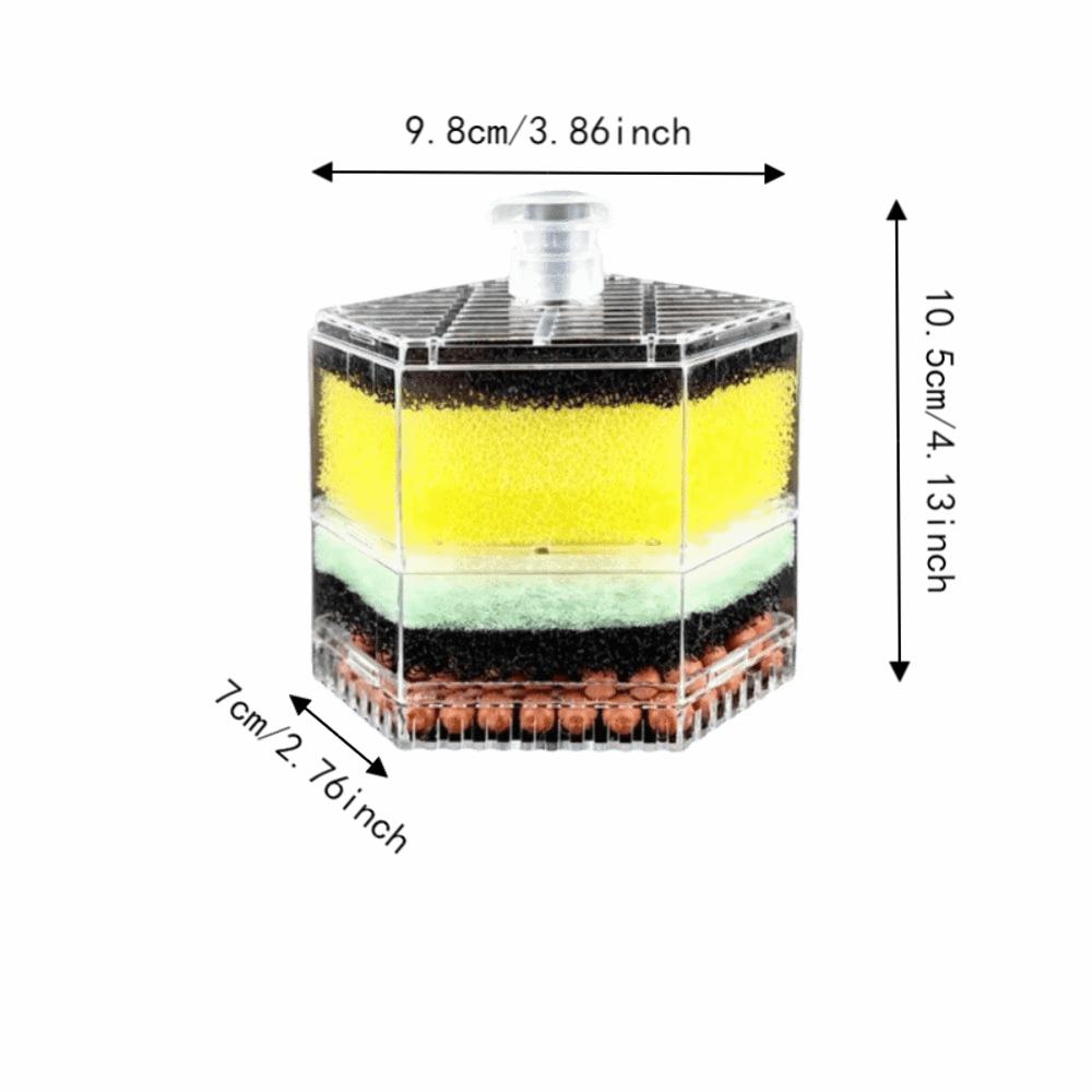 Detachable Fish Tank Pneumatic Filter Multi-layer Bio Sponge Filter Small Fish Tanks