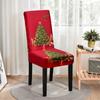 Christmas Dining Chair Cover Elastic Spandex Santa Claus Pattern Chair Slipcovers Cartoon Home Decoration Chair Covers