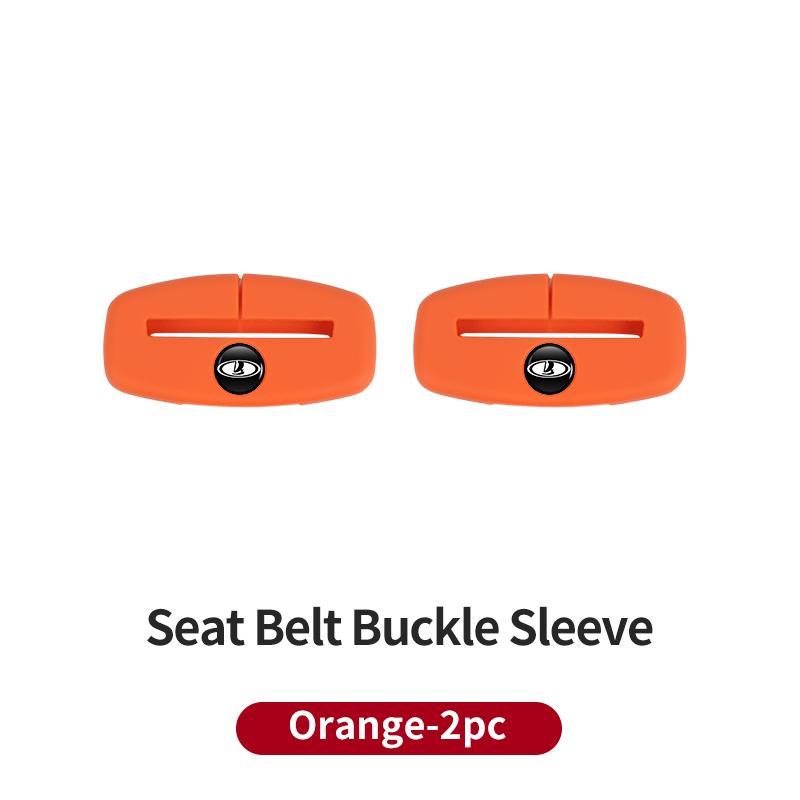 Car Silicone Seat Belt Buckle Covers Scratch-Resistant Protective Covers Car Interior Accessories For Lada Priora Sedan Sport PP3