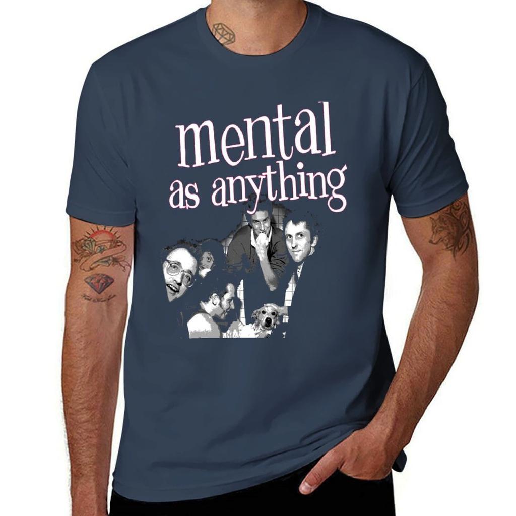 Ausrock Mental As Anything Футболка 2 футболки для мужчины хлопок мягкие смешные футболки мужская футболка мужская хлопковая футболка