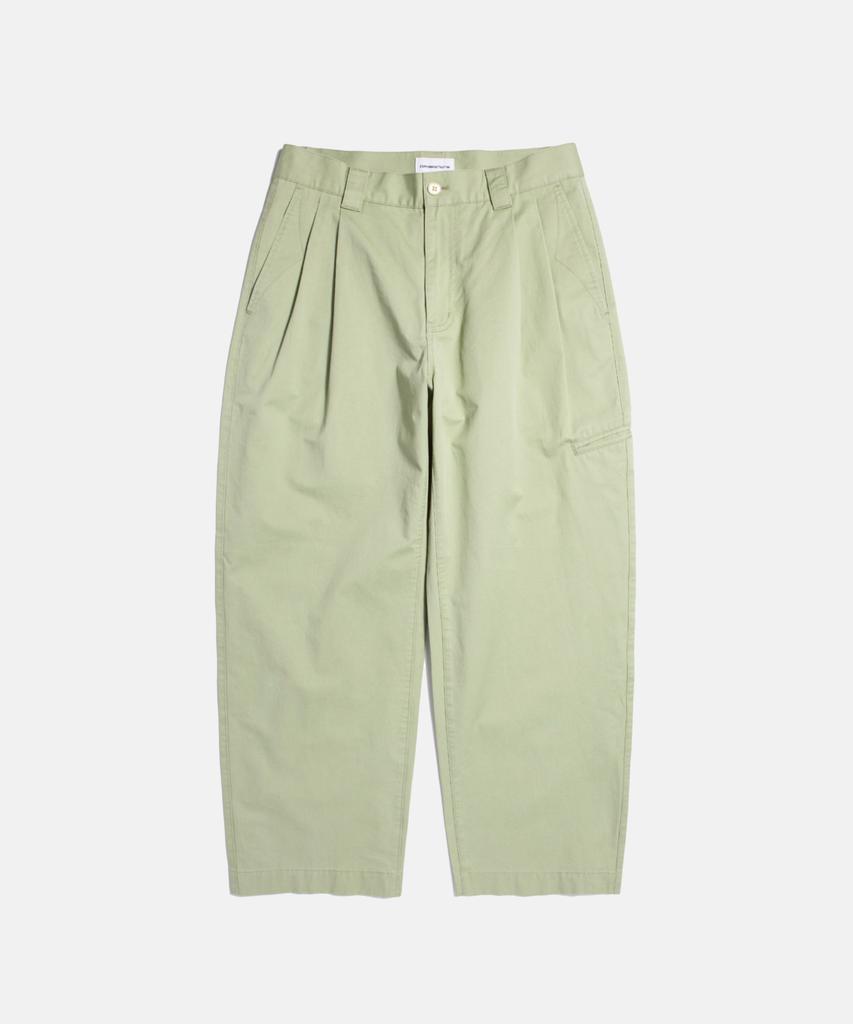 ESPIONAGE 2 Pleats Light Chino Pants Khaki Beige