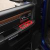 4pcs Inner Window Lift Switch Panel Trim Decor Cover for Dodge Charger 2011+ Red