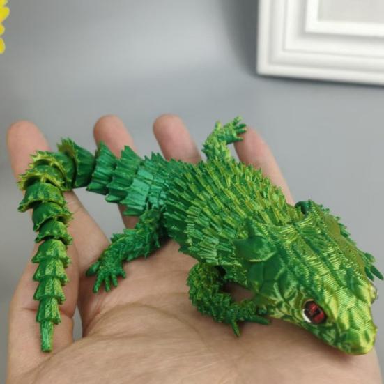 3D Lizard Simulation Model Action Toy Desktop Decor Realistic Looking Vibrant Color Animal Theme Lizard Fidget Toy Photography Prop