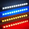 2X светодиодные дневные ходовые огни Arrow Car 12V DRL Switchback Strips с янтарными и белыми последовательными указателями поворота