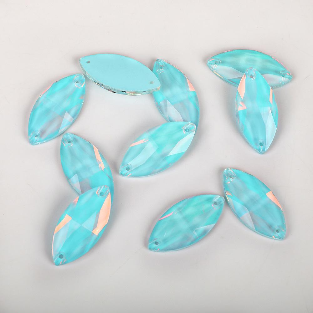 Лошадиный глаз неоновый флуоресцентный мокко протеиновый стеклянный ручной шовный станок, двойное отверстие для страз, плоскодонное сверло Diy аксессуары Материал Упаковка