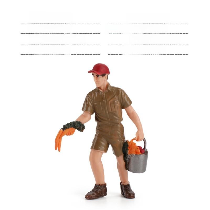 Farm Rabbit Scene Pvc Miniature With Standing And Sitting Rabbits For Micro Landscape Decor