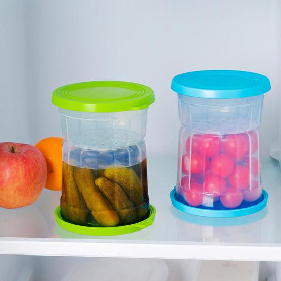 Банка для солений в форме песочных часов, разделитель сока для солений, пищевая, без BPA, герметичная, устойчивая к протечкам, банка для хранения солений