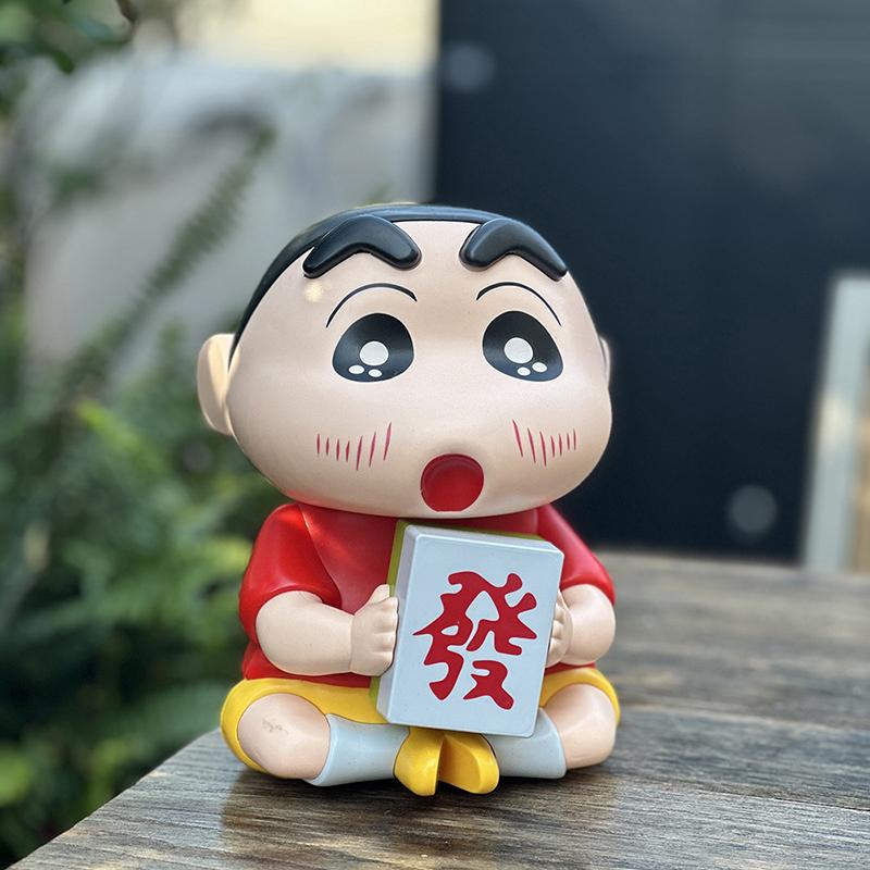 Crayon Shin-Chan Piggy Bank Cute Shin-Chan Ornaments Piggy Bank Action Figure Doll Model Popular Gifts Essentials