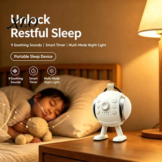Rechargeable Sleeping Aid White Noise Sound Machine with Bluetooth-compatible Speaker, Portable Baby Sleep Soother Wireless for Infants Aid,