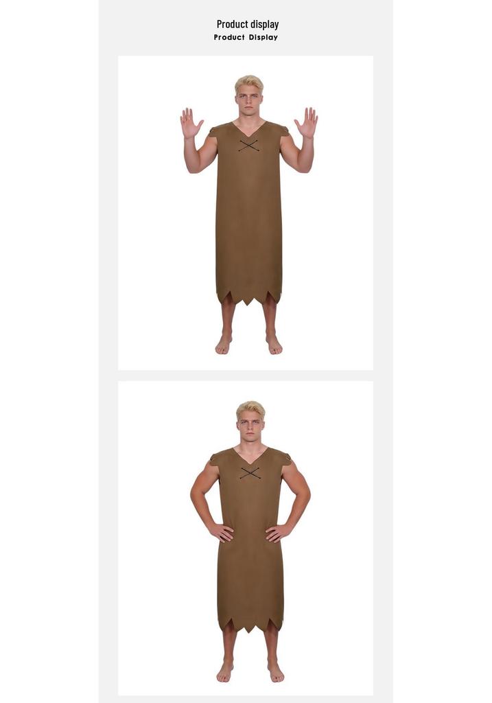 CrossW Modern Primitive Tribal Cosplay Costume - Ethnic Man Theme Clothing for Halloween & Performances
