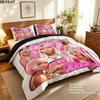 Nicki Minaj Pattern Bedding Quilt Set Quilt Cover Pillowcase Home Birthday Gift(1 * duvet cover + 2 * pillowcase, without core)