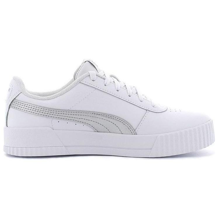 (WMNS) PUMA Carina Leather 'Белый Серый' Женские 370325-18