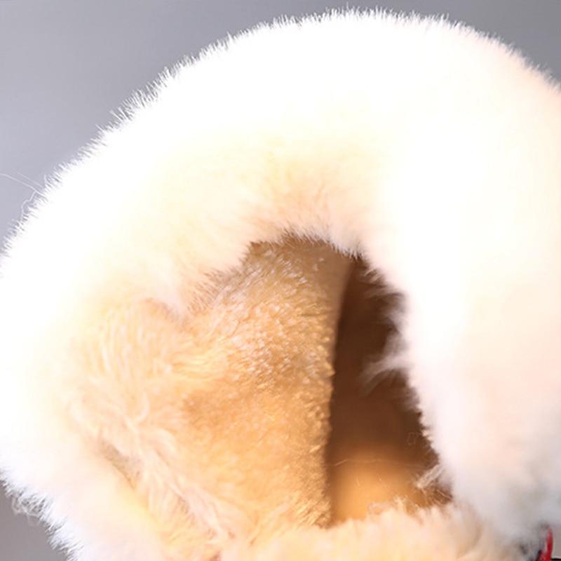 Winter Girl Shoes Kids Short Boots Leather Fashion Martin Boot Plus Velvet Warm Children Snow Boots Cute Plush Girls Booties