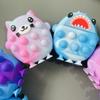 Animal Squeezing Toy 3D Silicone Decompression Ball Toy Children's Deratization Pioneer Press Shark Unicorn with Suction Cup