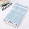 Turkish Cotton Sand-Resistant Striped Beach Shawl/Towel with Tassels