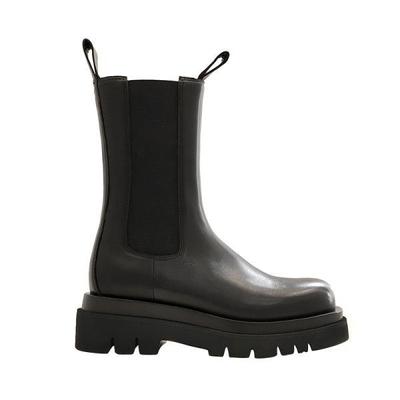 Зимние универсальные полусапоги с толстой подошвой и британским флисом для женщин, большой размер