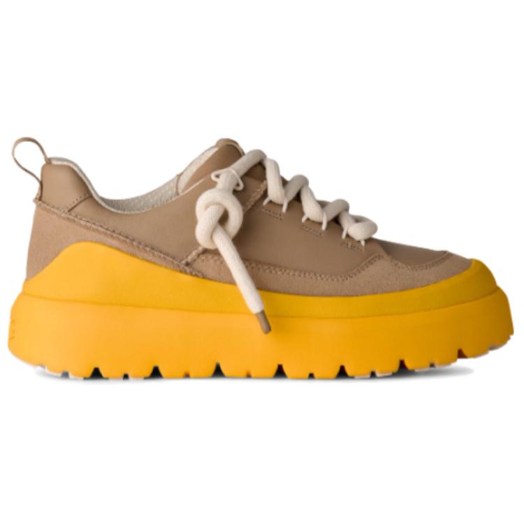 UGG Heritage Leather Fashion Удобные Минималистичные Уникальные Повседневные Кроссовки с Низким Верхом для Поездок на Работу Мужская Повседневная Обувь Коричневый Желтый 1170910-MMM