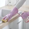 Флокированные утолщенные всесезонные чистящие перчатки для мытья посуды и стирки