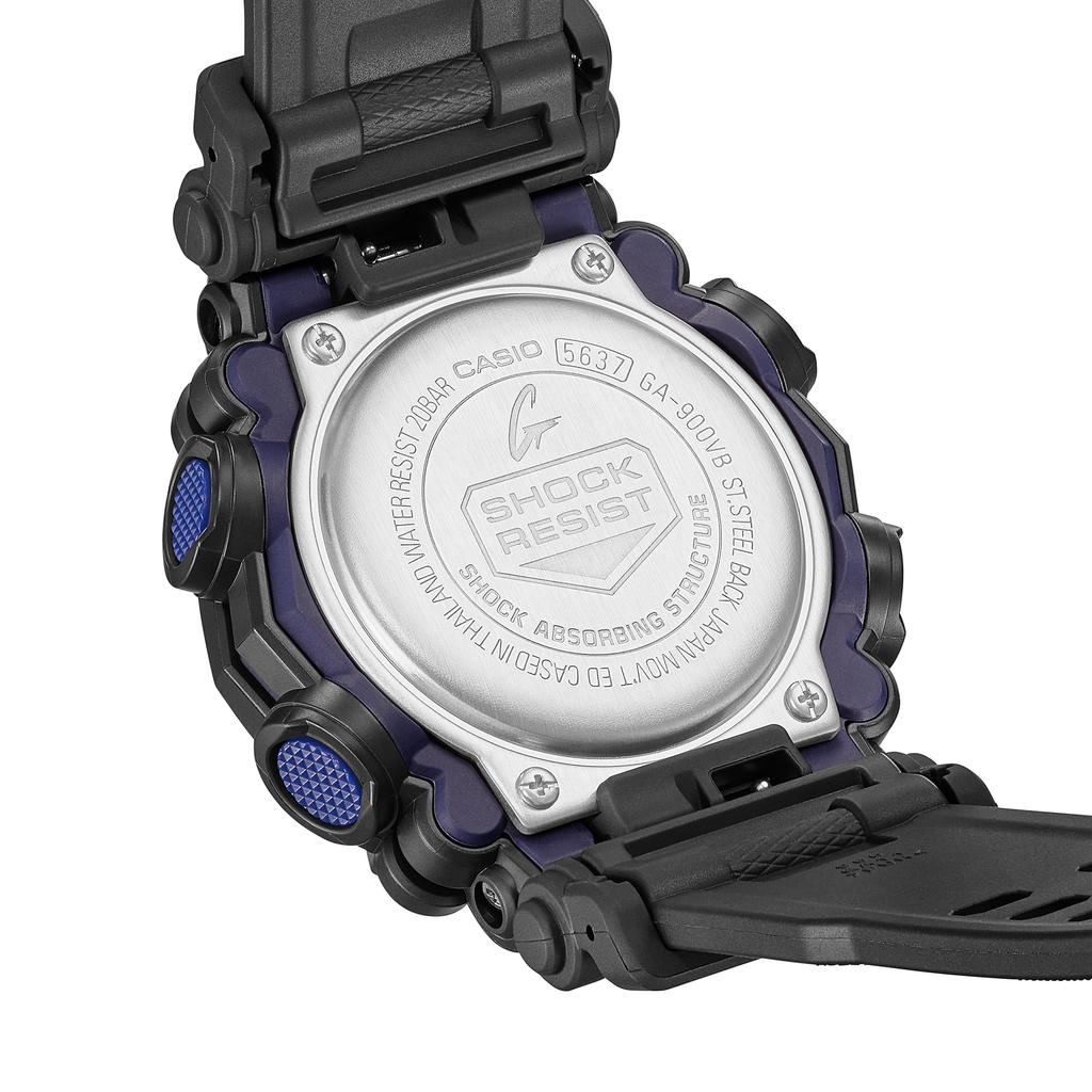 Casio Men's Resin 200M Water Resistant Analog Shock Resistant Quartz Watch GA-900VB-1A