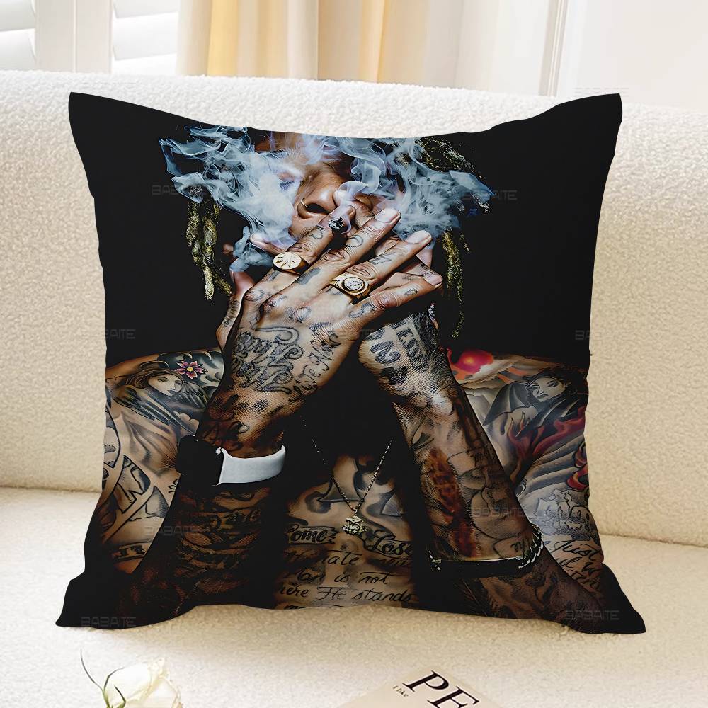 Наволочка с изображением рэпера W-Wiz K-Khalifa Персонализированная наволочка для детской спальни Декор для вечеринки Наволочка Подарок на день рождения ребенка