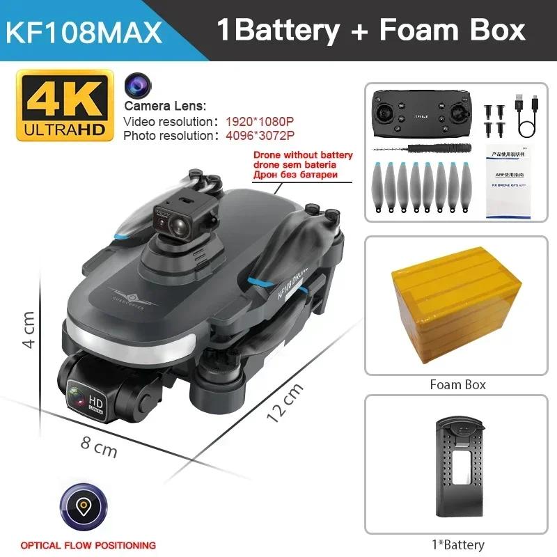 KF108 / KF108MAX GPS Drone 4K HD Dual Camera 360° Obstacle Avoidance Brushless Motor Mini Drone 4K Profesional RC Dron VS L900