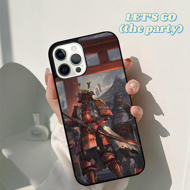 Осенний японский чехол-бампер для телефона Самурай Ниндзя для iPhone 16 15 12 mini 11 13 14 Pro Max SE 2020 Apple 6S 7 8 Plus Coque