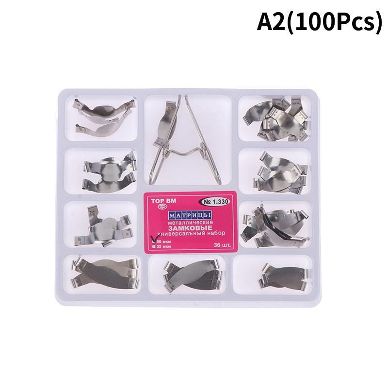 100 шт., металлические матричные ленты Dental Pro, секционные контурные ленты, рулонные матрицы