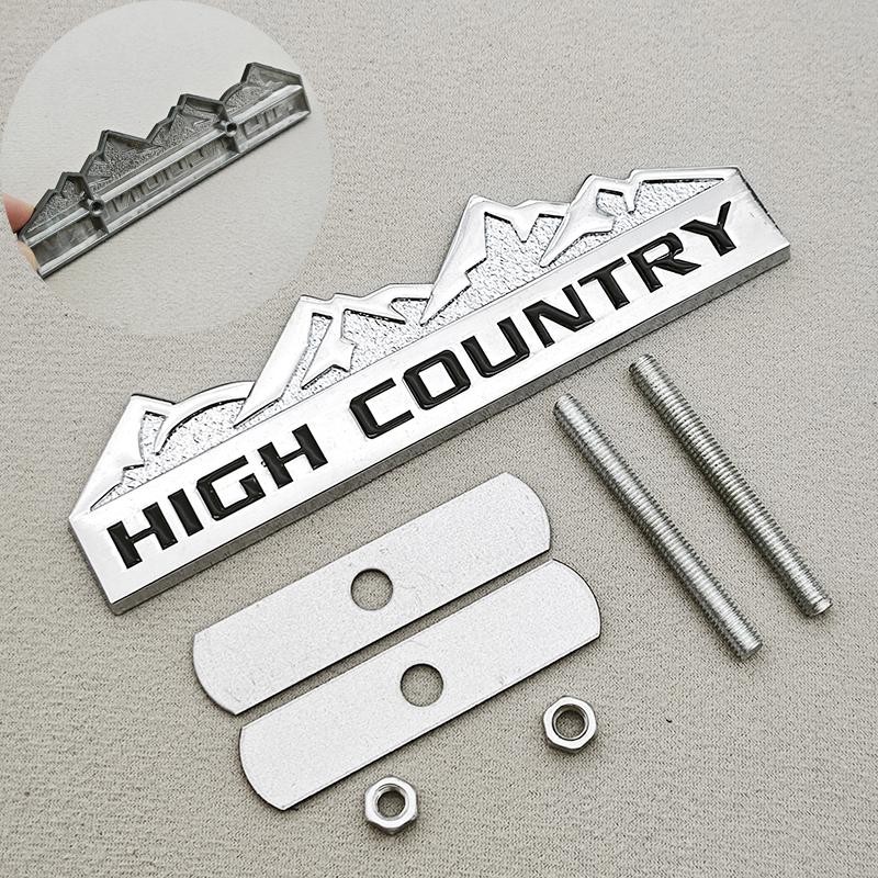HIGH COUNTRY 3D Zinc Alloy Car Sticker Badge Suitable For Chevrolet Jeep Dodge Ford Modified Snow Mountain Metal Car Logo la2