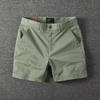 Мужские летние повседневные узкие прямые рабочие шорты, однотонные, красивые, слегка эластичные, трехточечные пляжные брюки