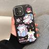 For OPPO A16s A38 A58 A98 A56 A74 A78 Reno 8T Realme C65 C25S C53 Cute Little Bears Pattern Silver Edge Lens Soft Silicone Phone Case