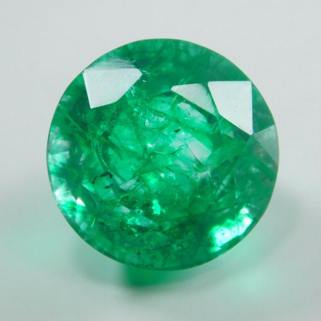 Muzo Colombian Emerald Round Cut Natural 8 to 10 Ct Loose Gemstone