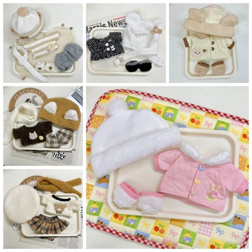 Coat Doll Clothes Dress Winter Set Cotton Doll Outfit Dress  Cotton Doll Accessories
