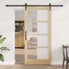 Sliding Door Natural and Black 93 x 202 cm