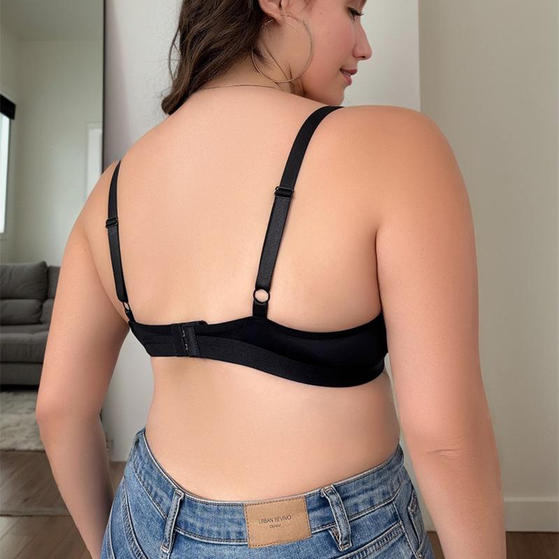 Сексуальный французский ультратонкий прозрачный кружевной бюстгальтер для большой груди