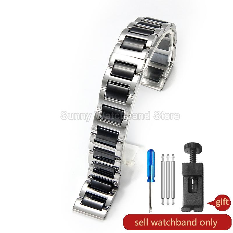 ONEFor DW Armani Casio Tissot TianWang Ремешок для часов из нержавеющей стали, керамики, гипоаллергенный, износостойкий, легко чистится, плоский интерфейсMN