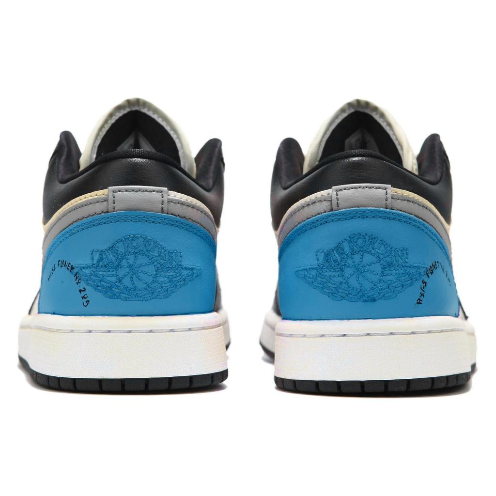 Jordan Air Jordan 1 Low Нескользящие Износостойкие Низкие Винтажные Баскетбольные Кроссовки Мужские Черно-Синие 553558-131(Команда24-)