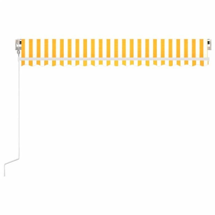 Maison Exclusive - Auvent rétractable automatique 450x300 cm Jaune et blanc