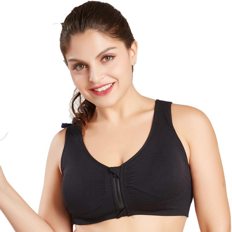 New popular front zipper comfortable fitness vest moisture wicking yoga running sports bra underwear