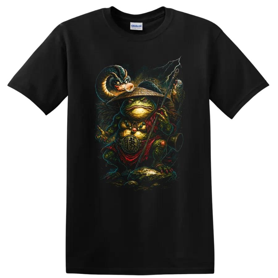 Japanese Frog Warrior T Shirt Anime Art Fantasy Illustration Tee