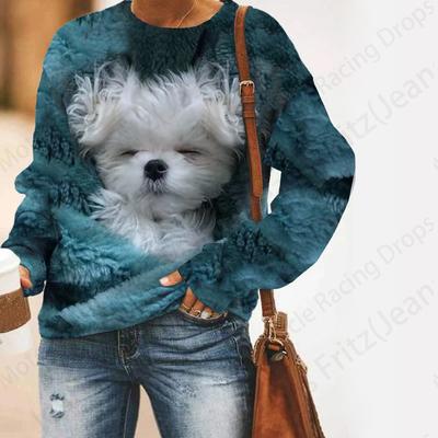 Милая кошечка с 3D-принтом, графическая толстовка с капюшоном, женская мода, толстовки с круглым вырезом, женские толстовки, теплое пальто, одежда для девочек, свободная толстовка с круглым вырезом, женская осень