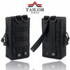 TAILOR JAPAN Tactical Pouch, Military Pouch, Airsoft Pouch, Military Bag, Outdoor, Smartphone, Small Item Holder, Airsoft, MOLLE Compatible (Black)