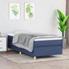3120935 vidaXL Spring Bed Base Blue 90x200 Cm Fabric